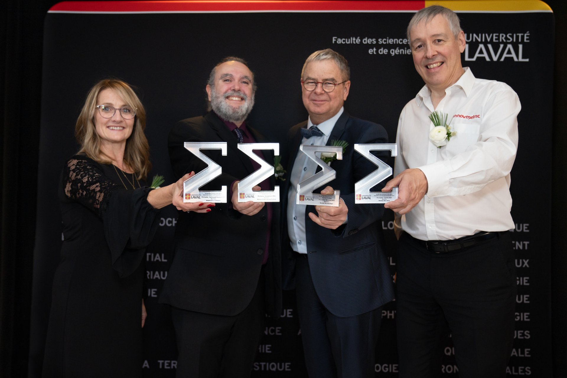 Kathy Champagne, Frédéric-Georges Fontaine, Normand Voyer, Marc Soucy aux Prix Summa 2023