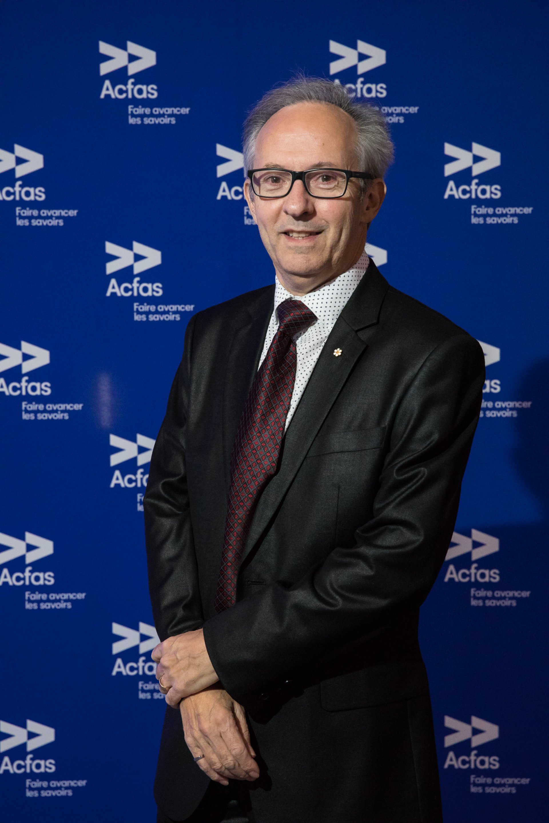 Clément Gosselin, professeur à la Faculté des sciences et de génie, au Gala de l'Acfas